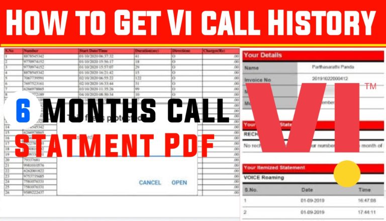 how to get vi call history