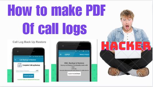 PDF of call logs