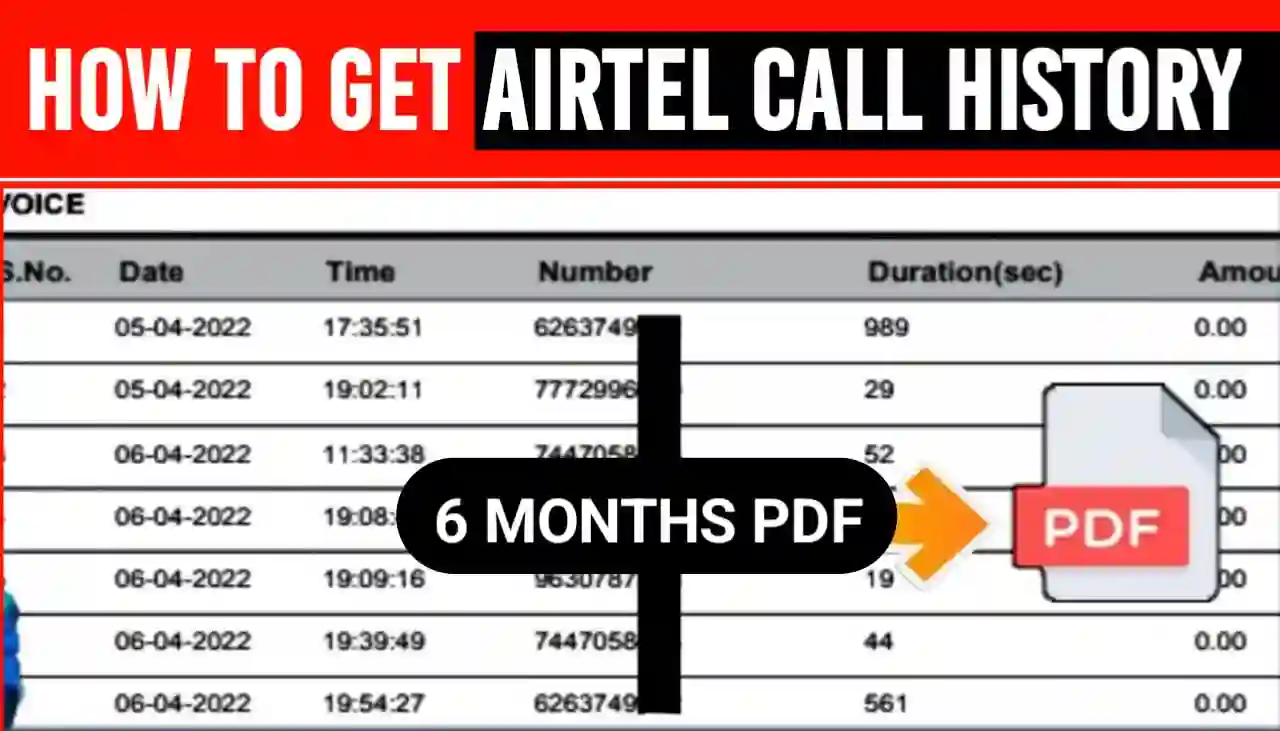 Airtel Call History
