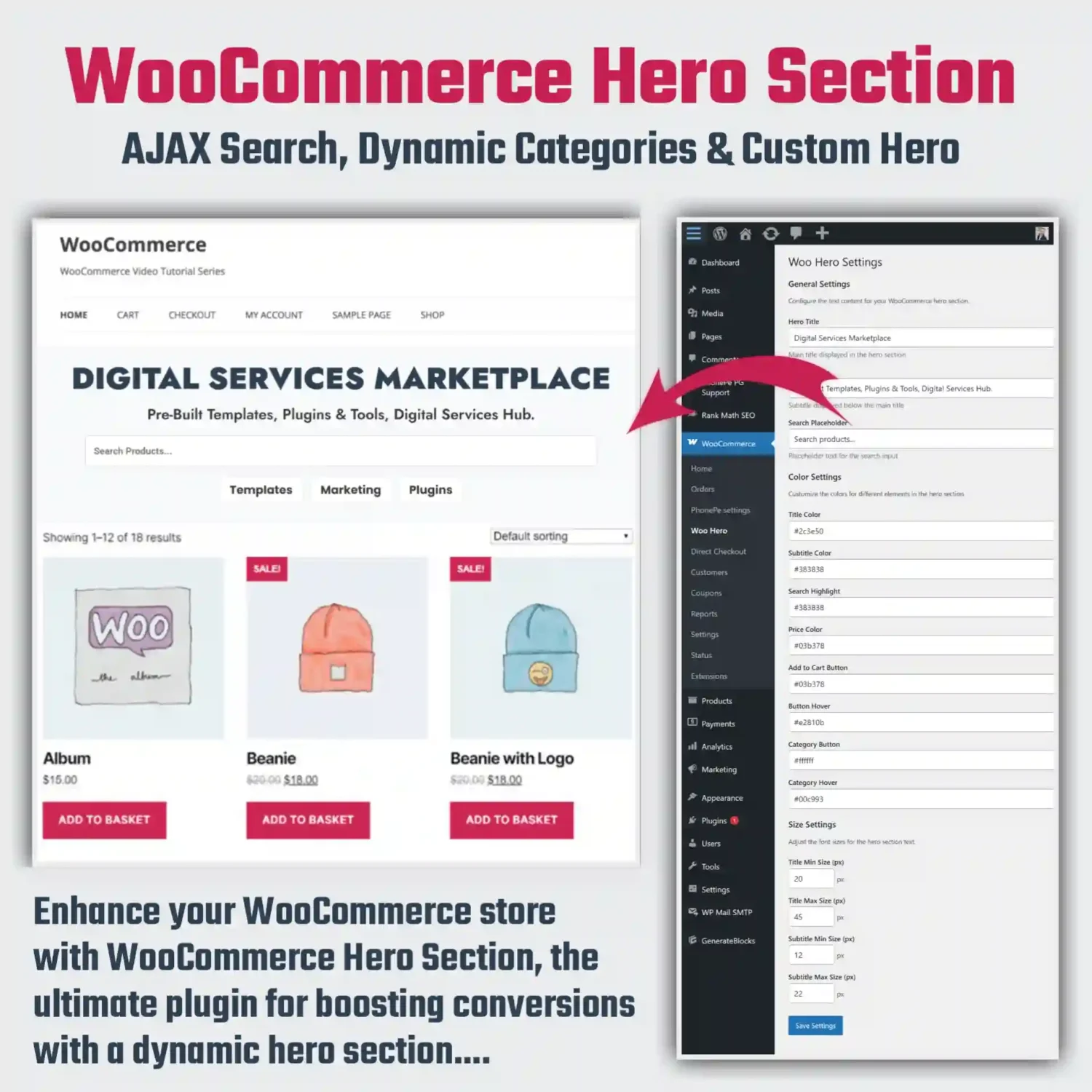 Woocommerce hero