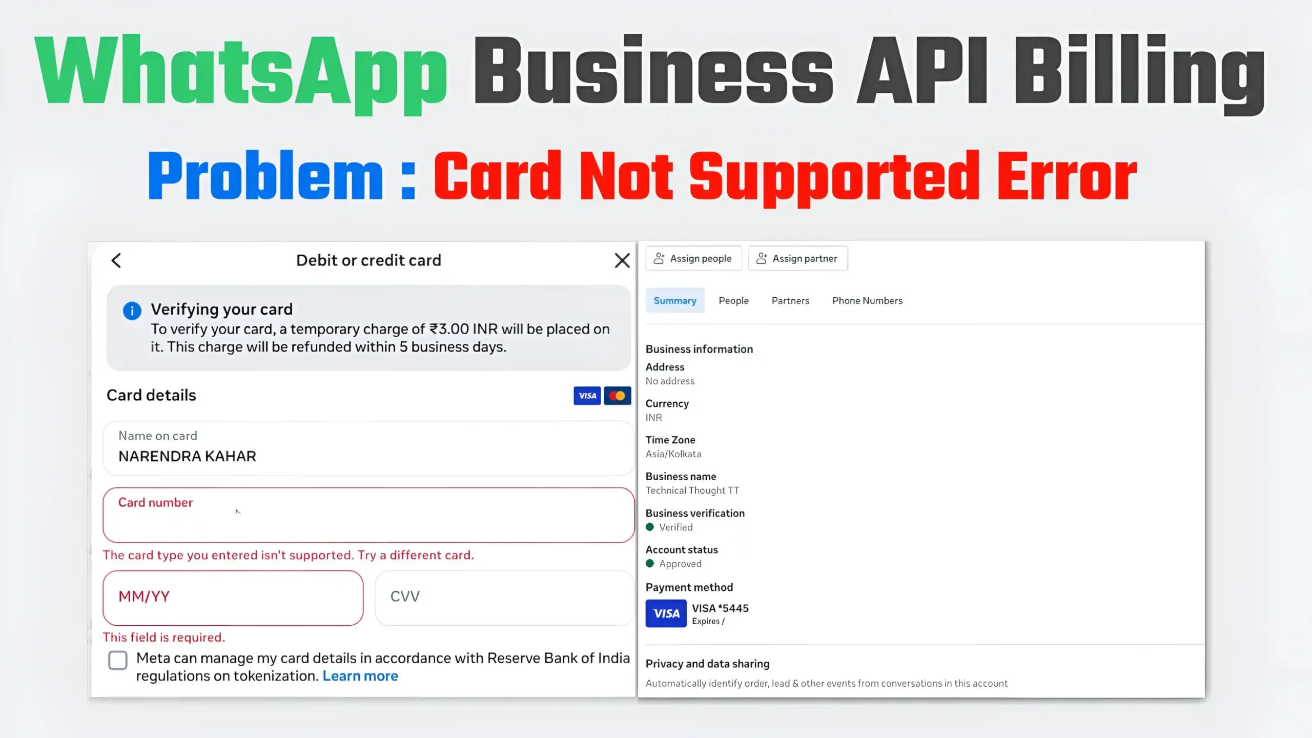 WhatsApp Business API Billing Problem